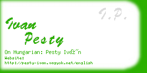 ivan pesty business card